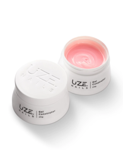 gel uze nails pink