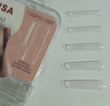 POSTIÇA CURVARURA C EXTRA LONGA TRANSPARENTE