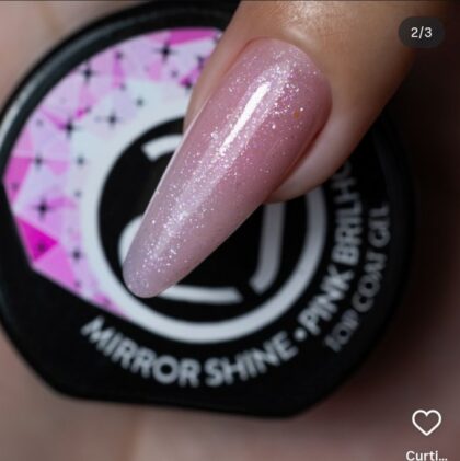 Top Coat Mirror Shine Pink Brilhos nails 21